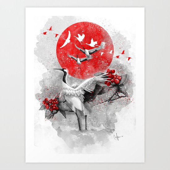 Tsuru Art Print