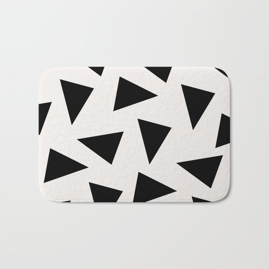 black triangle pattern II Bath Mat