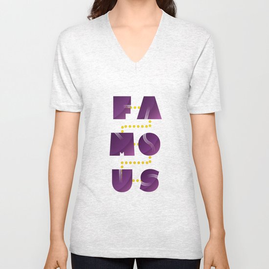 Famous Unisex V-Neck