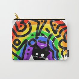 Rainbow Graffiti Cat Carry-All Pouch