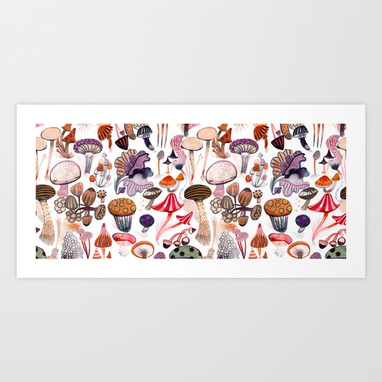 Mushroom Collection Art Print