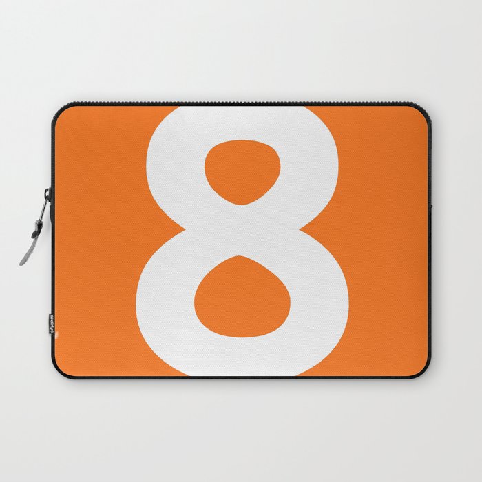 Number 8 (White & Orange) Laptop Sleeve