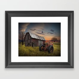 Abandoned Farmall Tractor and Barn Framed Art Print