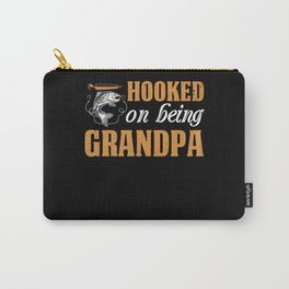 Hooked On Being Grandpa Design For Grandfather Carry-All Pouch