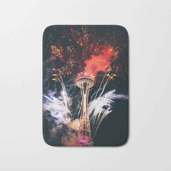 Seattle Space Needle Celebration Bath Mat