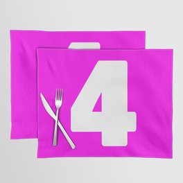 4 (White & Magenta Number) Placemat
