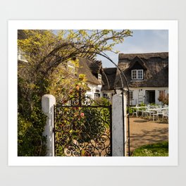 Thatched cottage, Norfolk Art Print | Outside, Dwelling, Architecture, Serene, Building, Pretty, Thatch, Outdoor, Rural, Cottage 