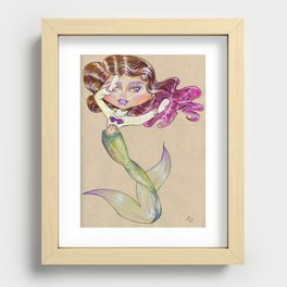 Winter Mermaid Recessed Framed Print