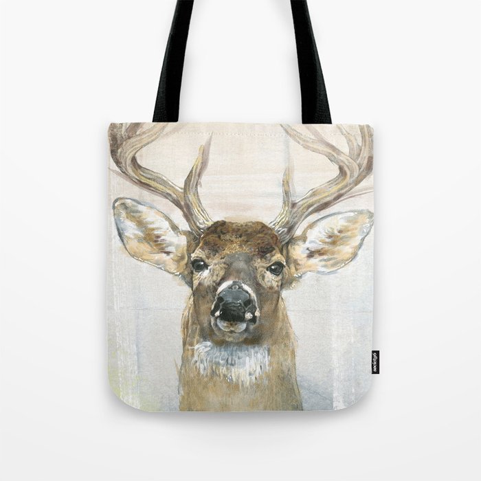 White-tailed Deer Surrounded By Birch Tote Bag