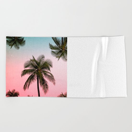 palm tree Beach Towel