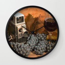 Bell and Howell with Black Grapes Wall Clock