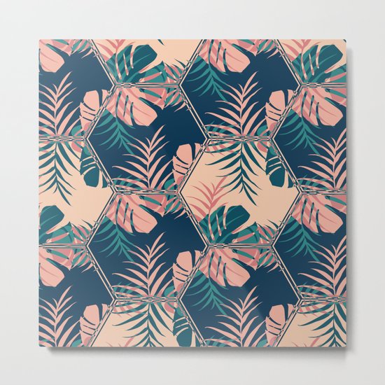 Miami Tiles #society6 #decor #buyart Metal Print