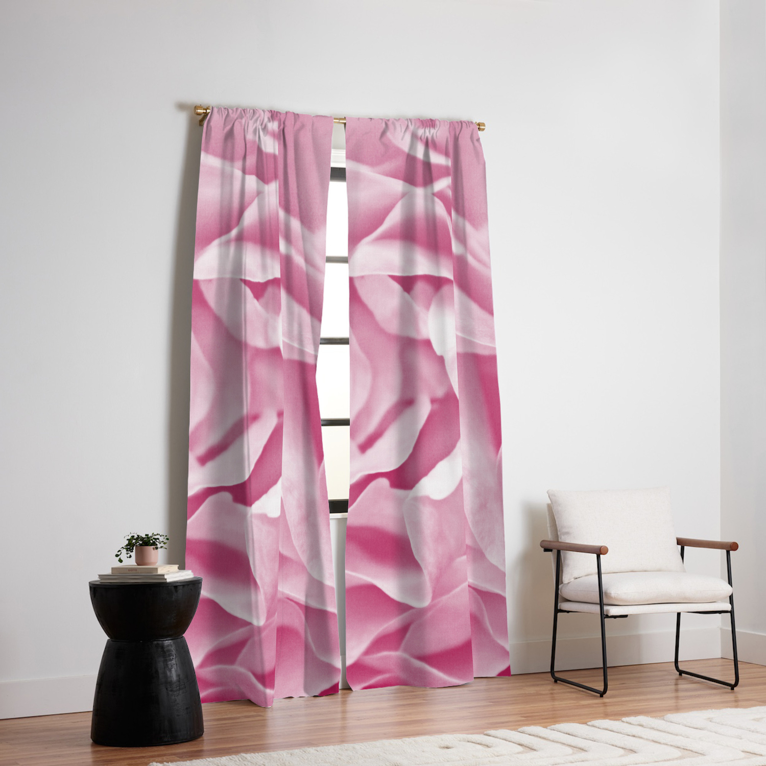 Pink Rose Petals Macro Blackout Curtain By Annaki Society6