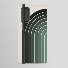 Gradient Arch IV Earthy Green Mid Century Modern Rainbow Android Wallet Case