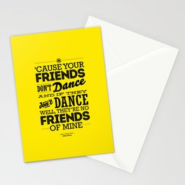 One Hit Wonder- Safety Dance in Yellow Stationery Cards