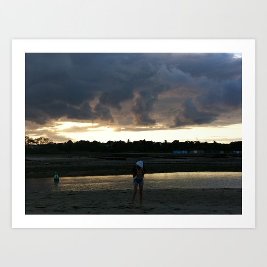 Sunset Walk Art Print