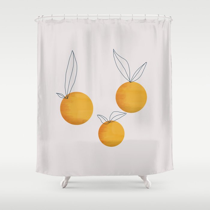 Oranges In Summer Shower Curtain