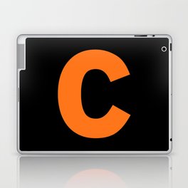 letter C (Orange & Black) Laptop Skin