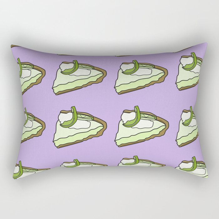 Key Lime Pie Pattern Rectangular Pillow