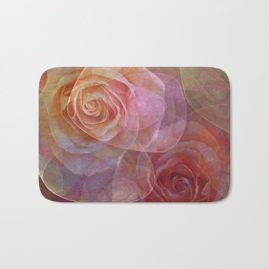 Abstract Roses Bath Mat