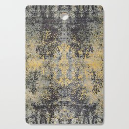 Modern black grey and yellow carpet Cutting Board