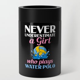 Water Polo Ball Player Cap Goal Game Can Cooler