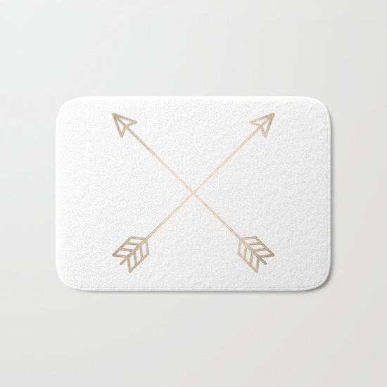 Adventure White Gold Arrows Bath Mat