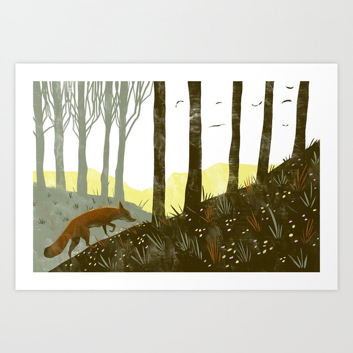Fox on the Trail Art Print