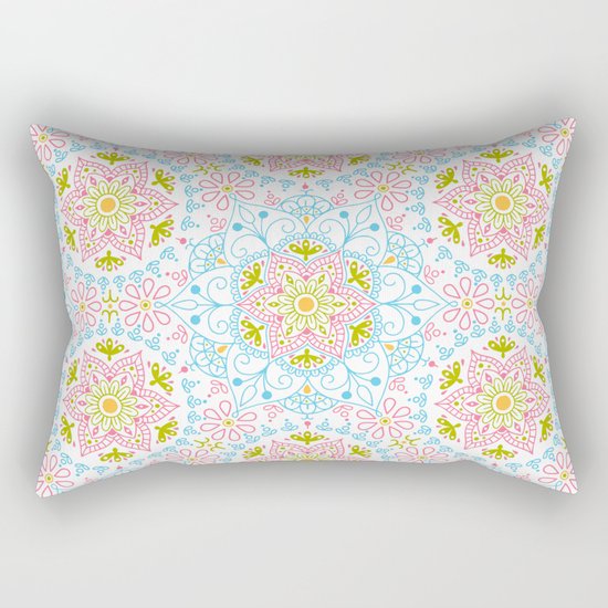 Mandala_ Spring Blue Sky Rectangular Pillow