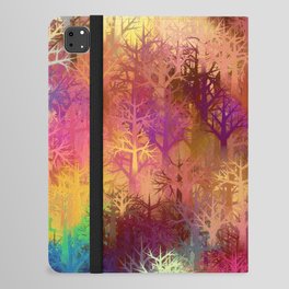 Abstract colorful tree landscape art iPad Folio Case