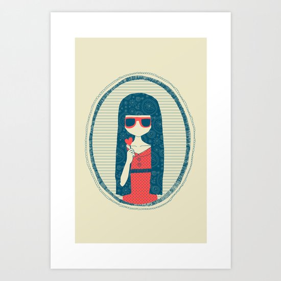 Lollipop girl Art Print
