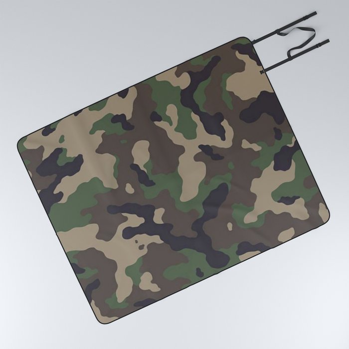 Camo Picnic Blanket by Sawa Art Design Society6