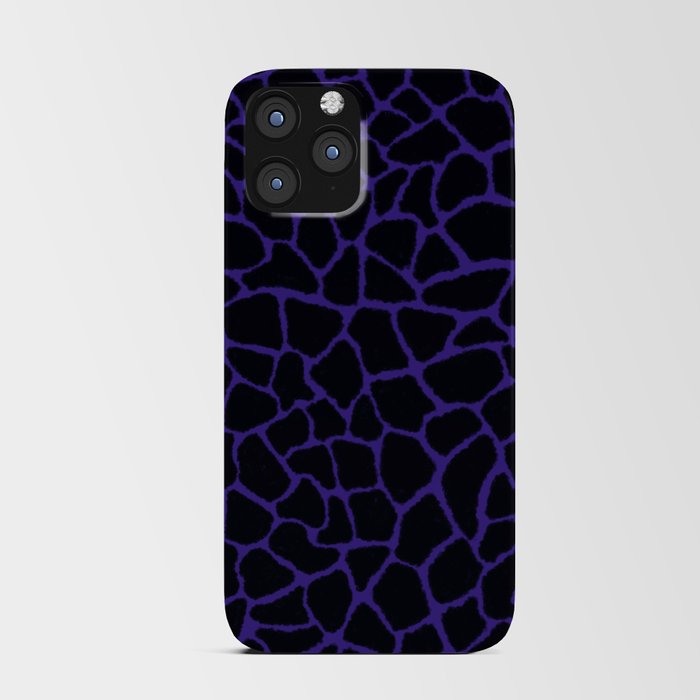 Mosaic Abstract Art Black & Purple iPhone Card Case