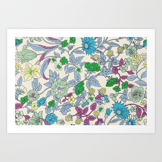 floral garden - spring Art Print