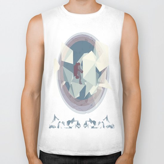 Astronaut and ice planet Biker Tank