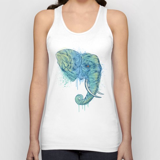 Elephant Portrait Unisex Tank Top