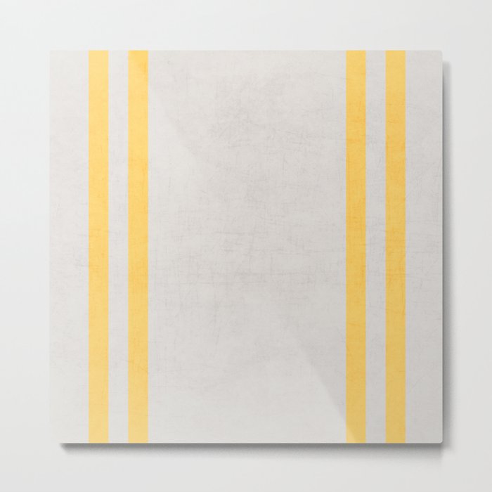 french linen - yellow Metal Print