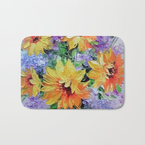Bouquet of sunflowers Bath Mat
