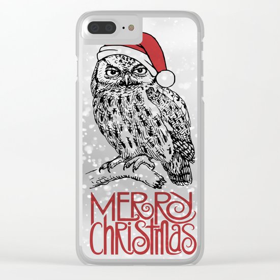 Merry Christmas II Clear iPhone Case