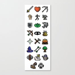 Old School Runescape Skills Canvas Print