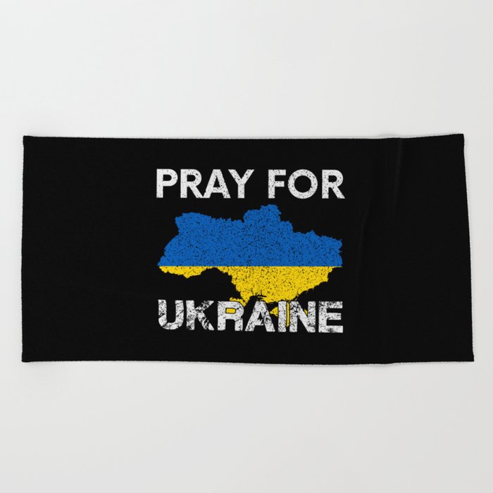 Pray For Ukraine Beach Towel