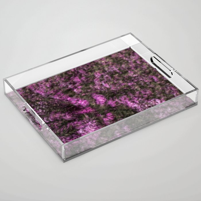 Abstract flowers Acrylic Tray