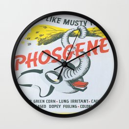 Vintage poster - Phosgene Wall Clock