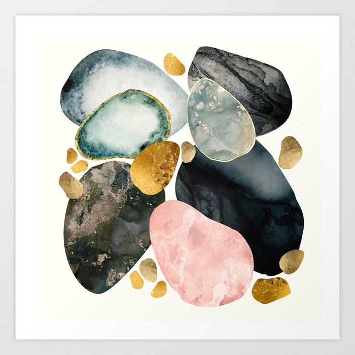 Pebble Abstract Art Print