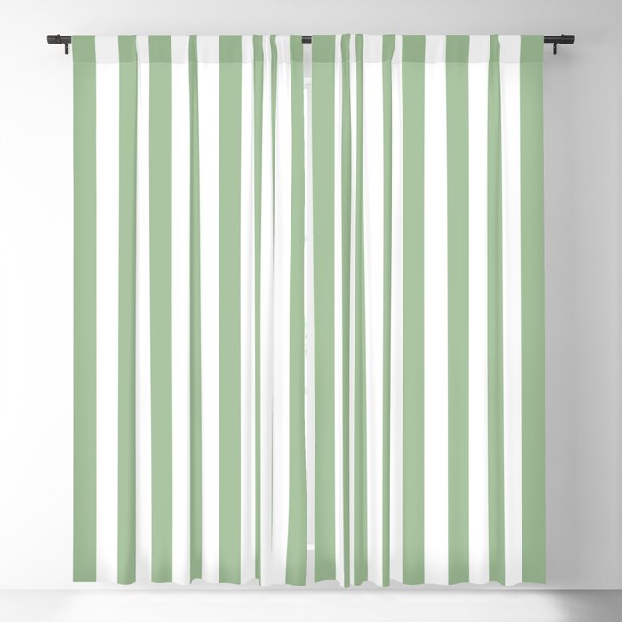 Stripes - sage green Blackout Curtain