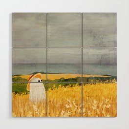 There's a ghost in the wheat field again... Wood Wall Art