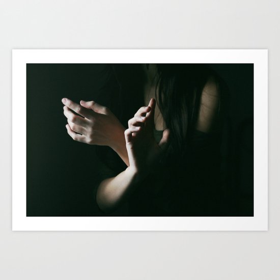 Trembling hands Art Print