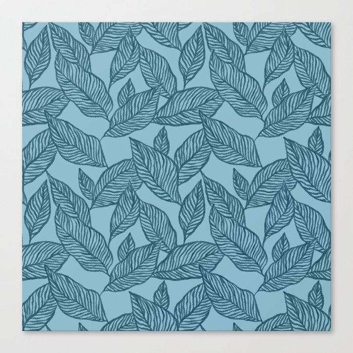 blue leaf Canvas Print