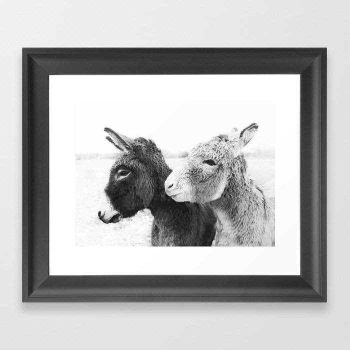 Donkey Love Framed Art Print