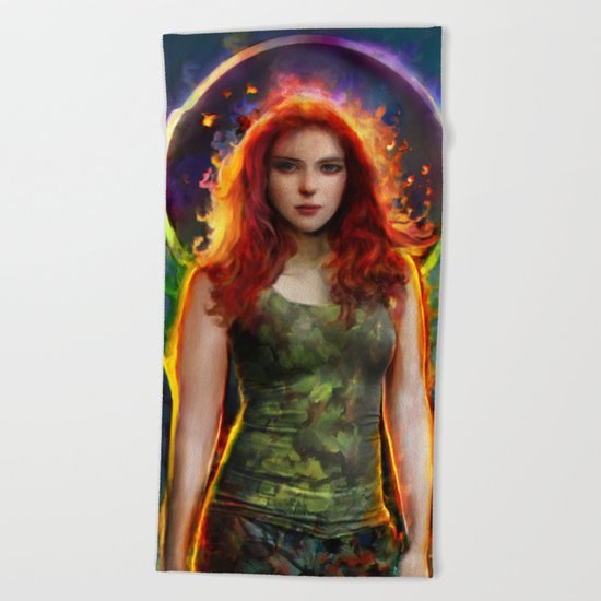 poison ivy Beach Towel